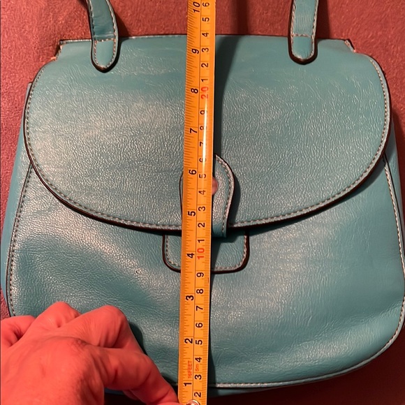 Denver Hayes Teal Blue Crossbody Bag with Adjustable Strap - Picture 10 of 11